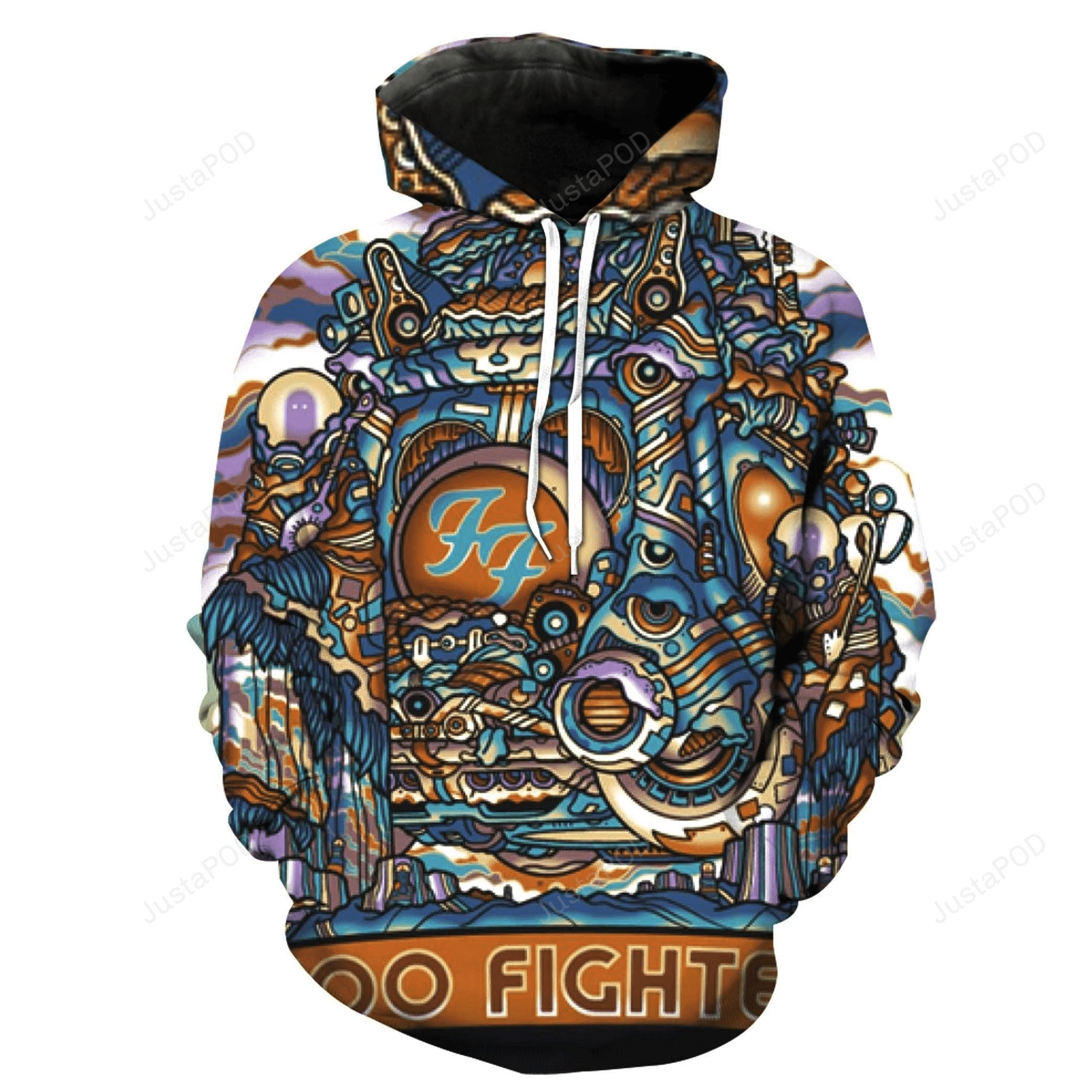 Foo Fighters 3d All Over Print Hoodie Zip-up Hoodie