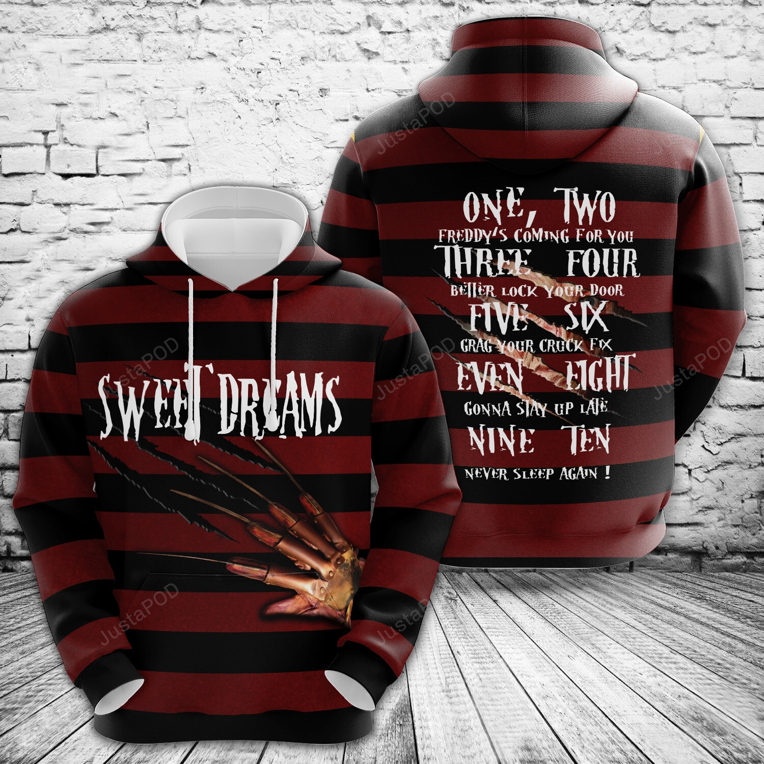 Freddy Krueger Sweat Dream 3d All Over Printed Hoodie Zip- Up Hoodie