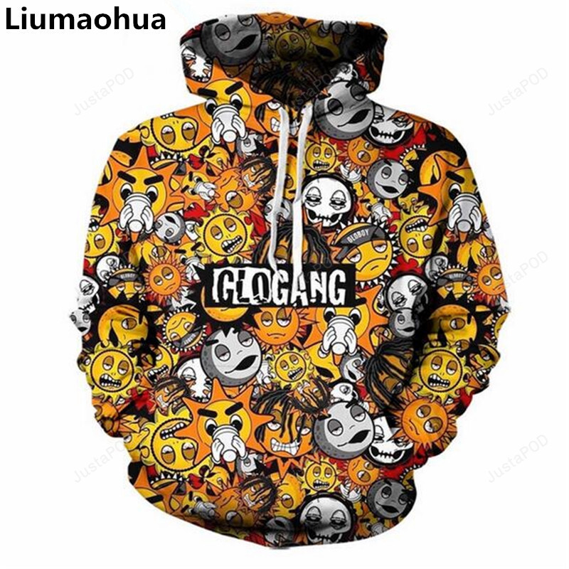 Glo Gang Productions Cute Cartoon 3d All Over Print Hoodie Zip-up Hoodie