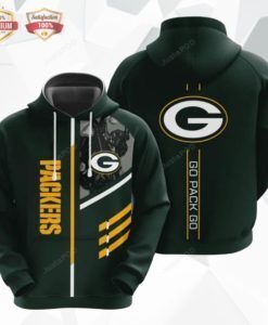 Green Bay Packers Go Pack Go 3d All Over Print Hoodie Zip-up Hoodie