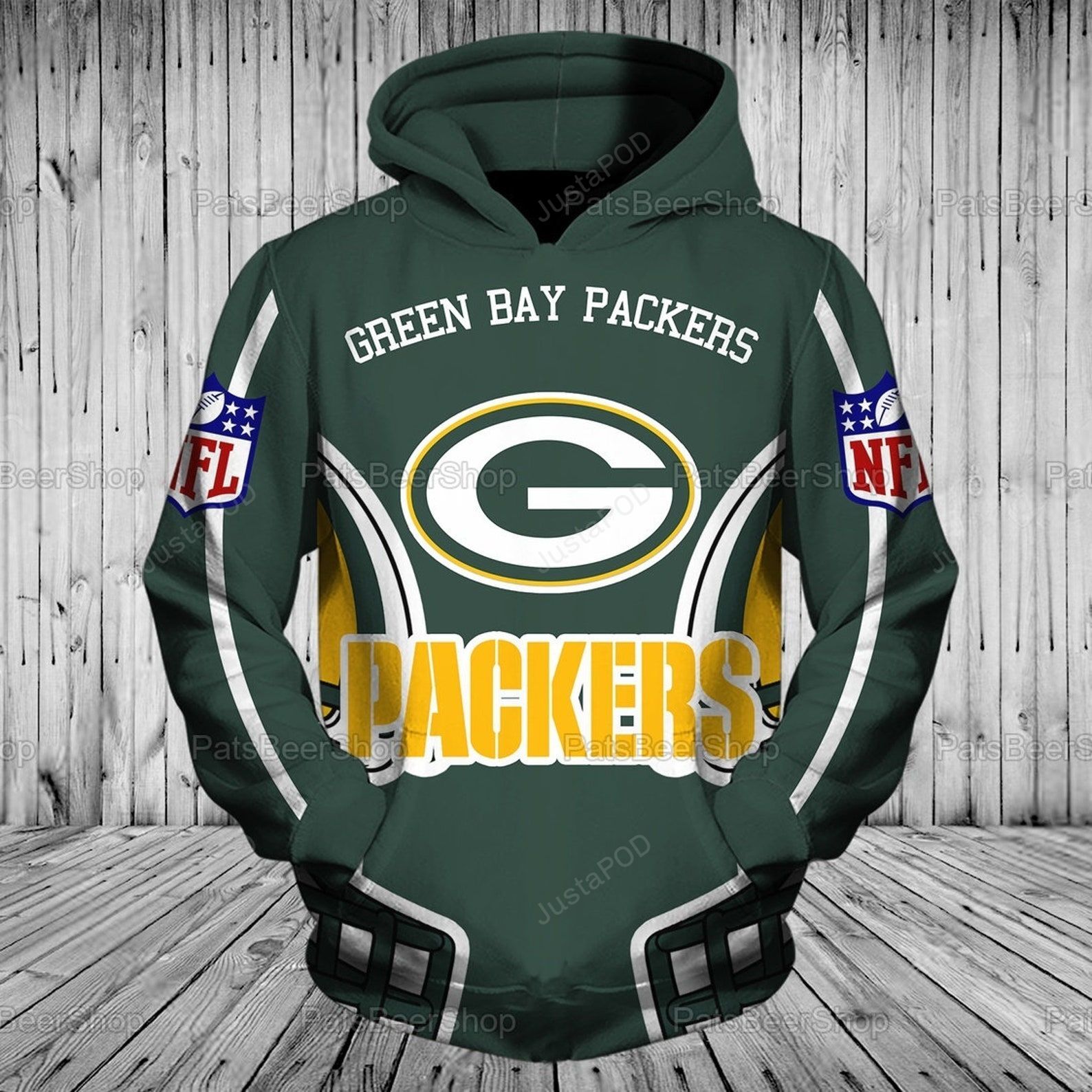 Green Bay Packers Nfl Helmet Hoodie Packers Hoodieunisex Hoodie 3d All Over Printed Hoodie Zip- Up Hoodie