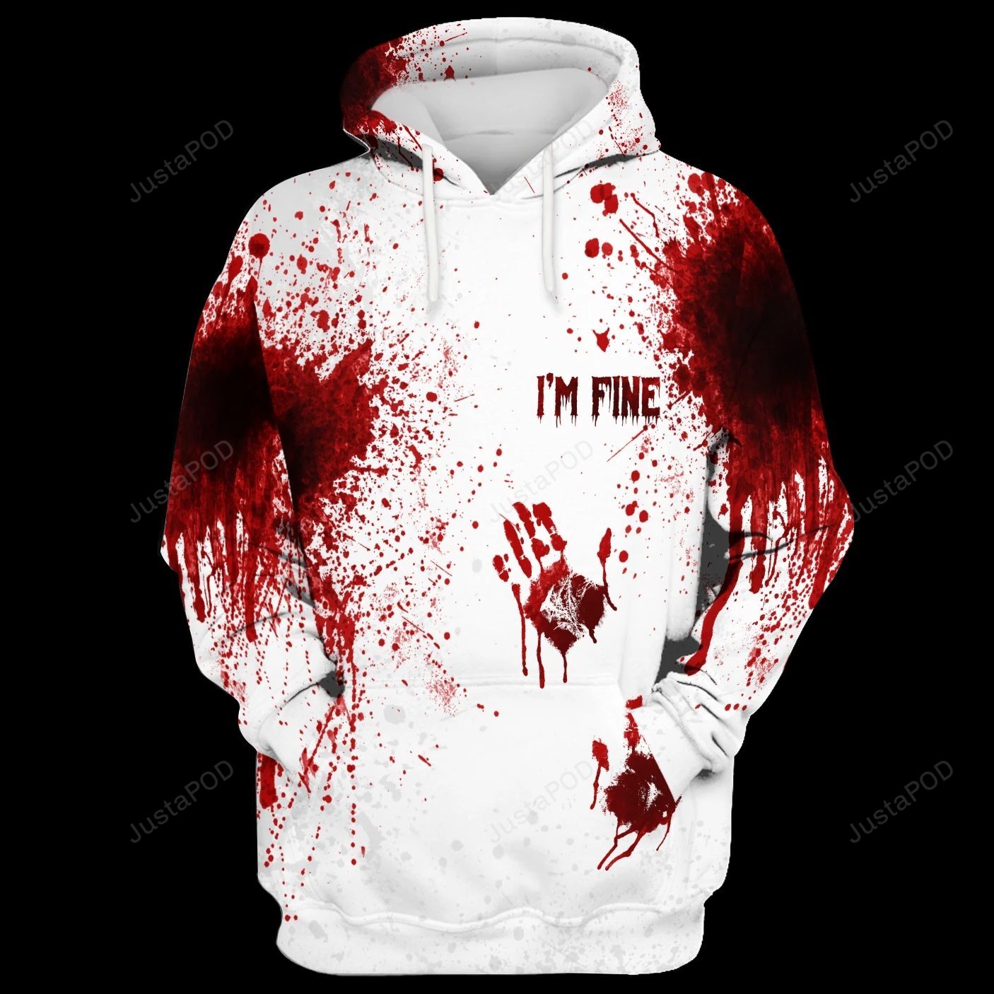 Halloween Blood Hand I Am Fine 3d All Over Print Hoodie Zip-up Hoodie