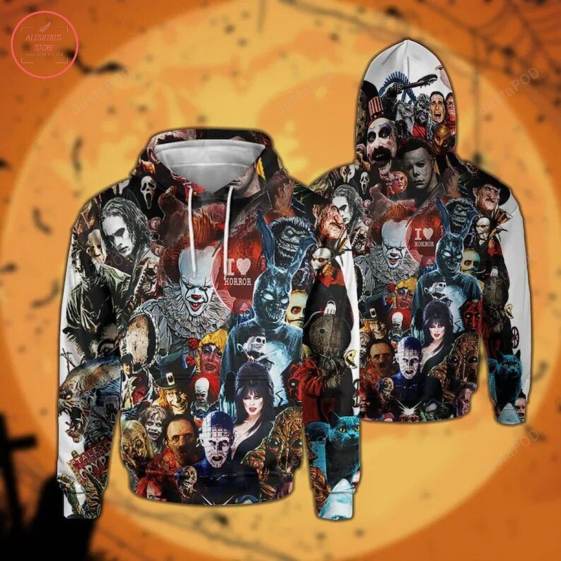 Halloween Horror Movie Killers 3d All Over Print Hoodie Zip-up Hoodie