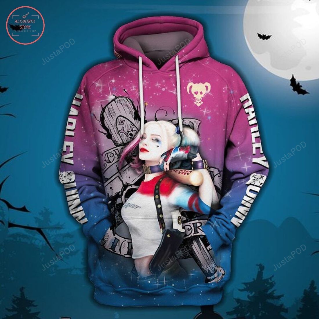 Harley Quinn Halloween Cosplay 3d All Over Print Hoodie Zip-up Hoodie