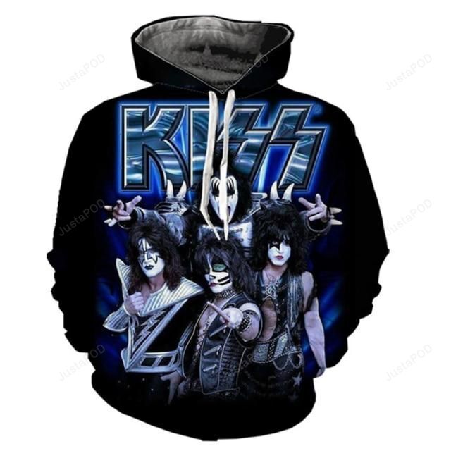 Hoodie 2021 New Arrival Rock Band Kiss 3d All Over Printed Hoodie Zip- Up Hoodie