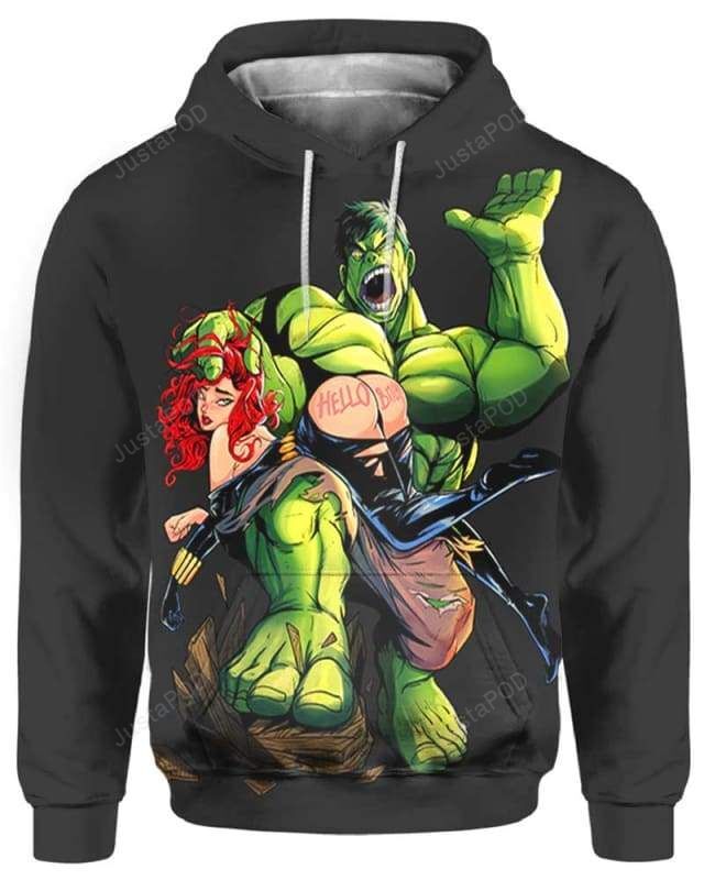 Hulk And Black Widow Sculaccia 3d All Print Hoodie Zip- Up Hoodie