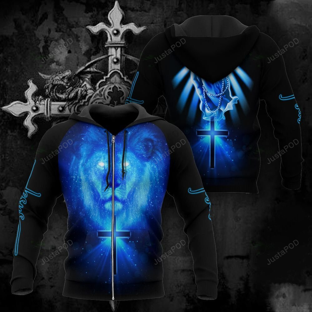 Jesus Lion 3d All Print Hoodie Zip- Up Hoodie