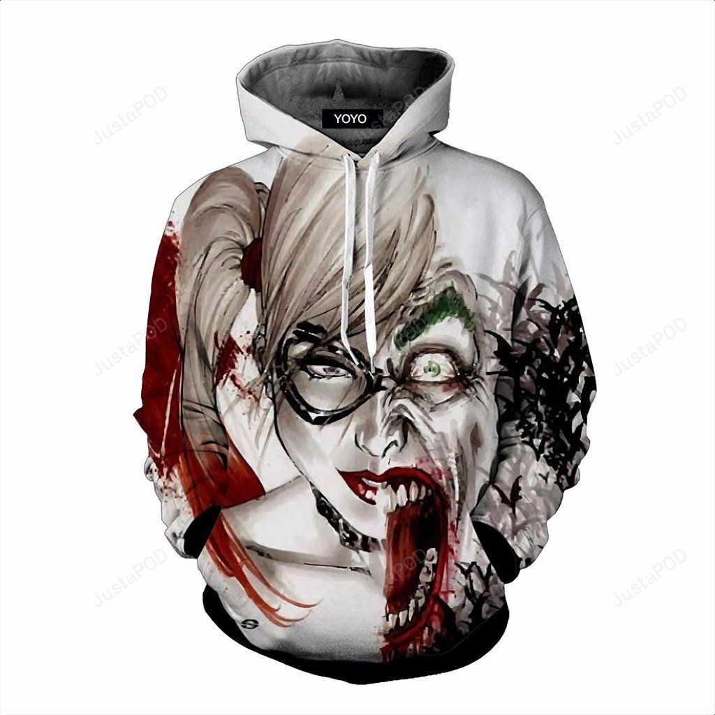 Joker And Harley Quinn 3d Hoodie