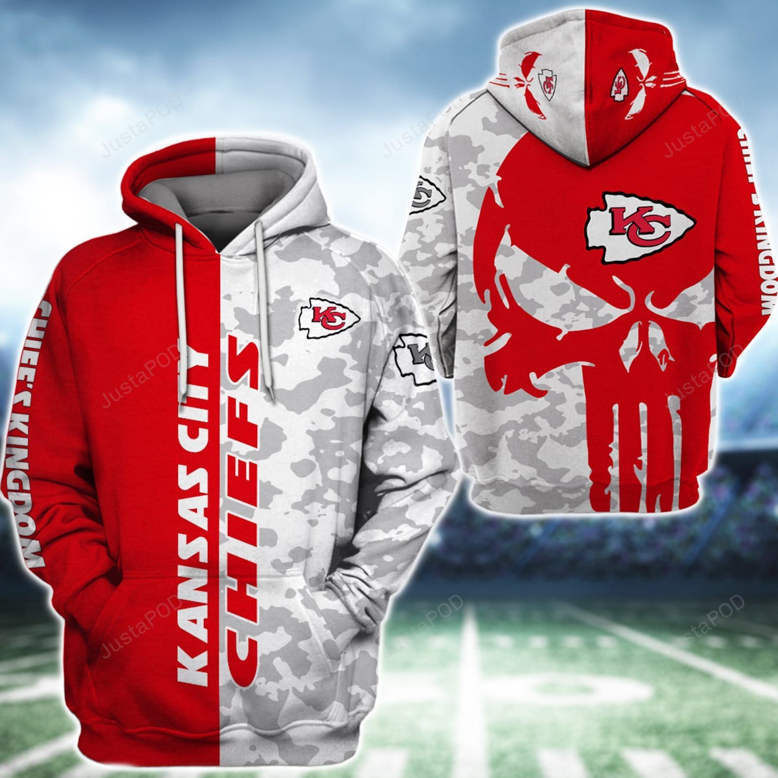 Kansas City Chiefs American Football Team Nfl 3d All Over Print Hoodie Zip-up Hoodie