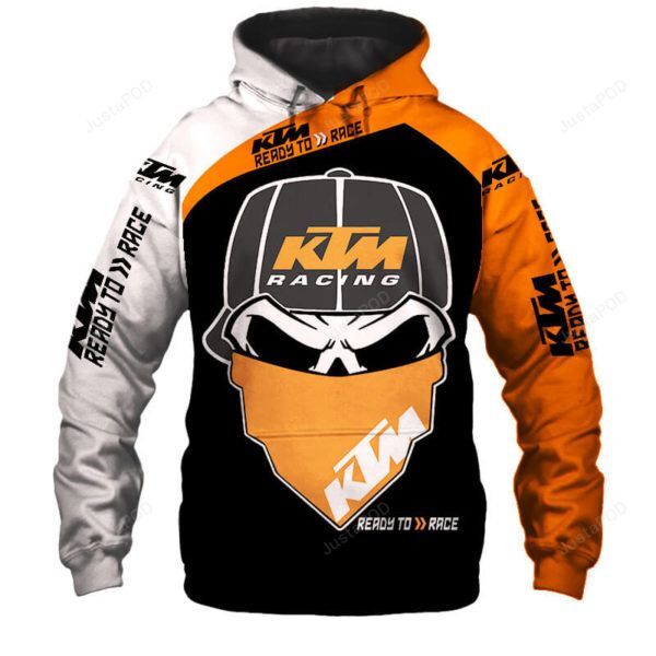 Ktm Ready To Race Skull Ktm Racing Men And Women 3d Hoodie Shirt Ktm Ready To Race Skull Ktm Racing 3d Shirt