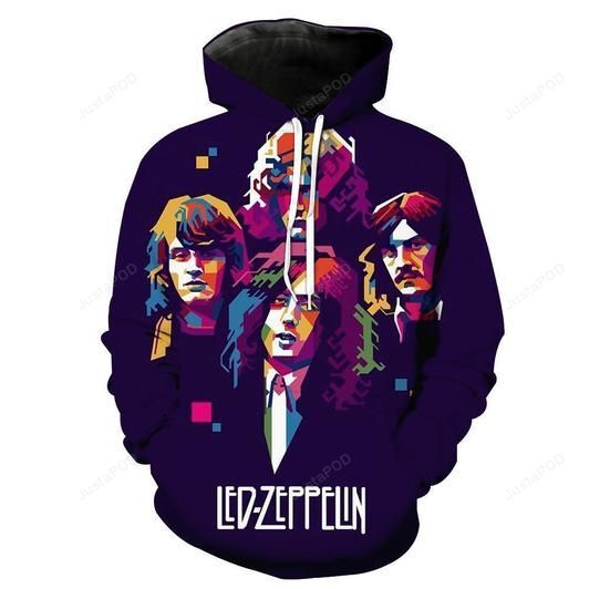 Led Zeppelin 3d All Over Print Hoodie Zip-up Hoodie