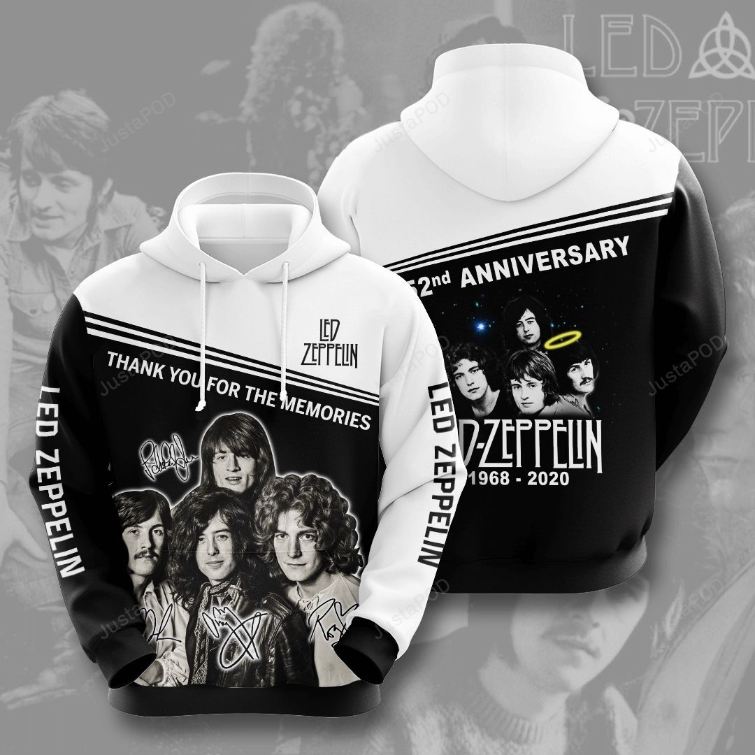 Led Zeppelin 52nd Anniversary 3d All Over Print Hoodie Zip-up Hoodie