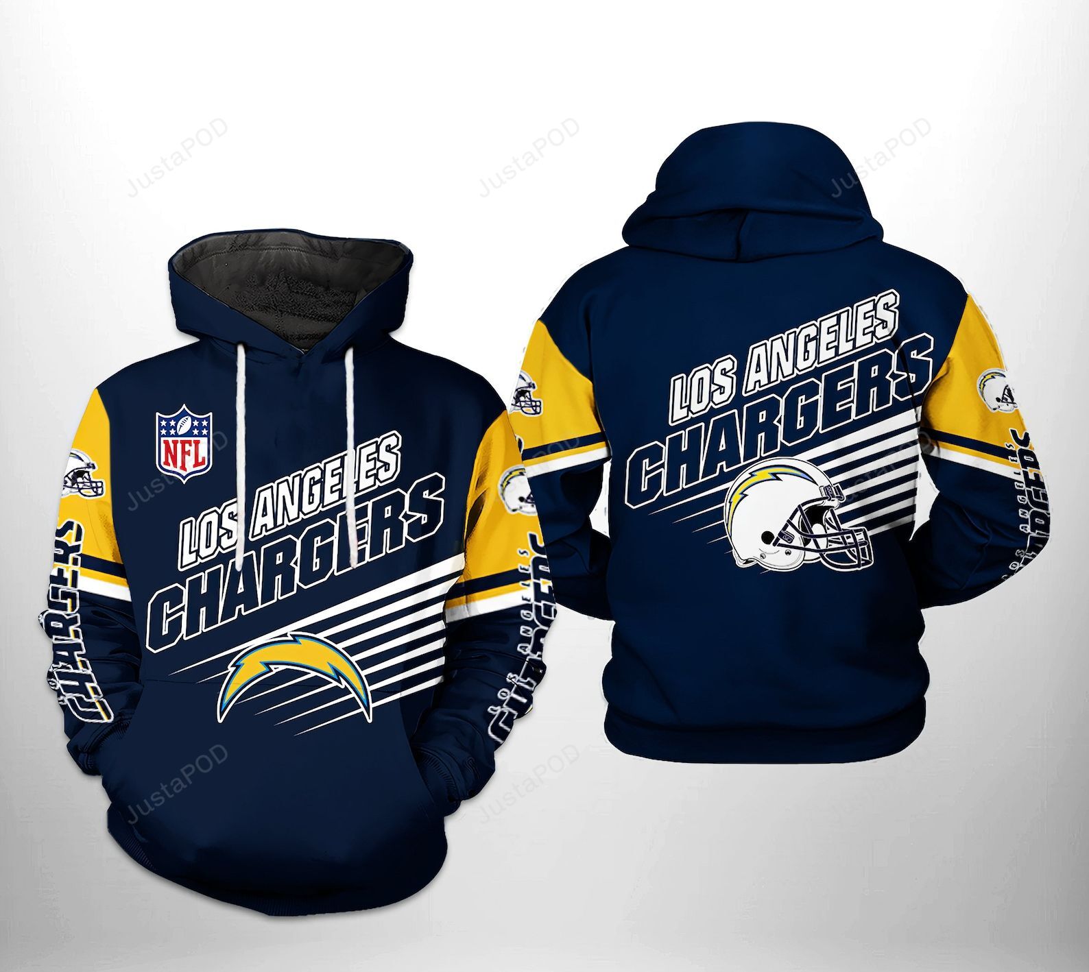 Los Angeles Chargers 3d All Over Print Hoodie Zip-up Hoodie-trungten-m61fs