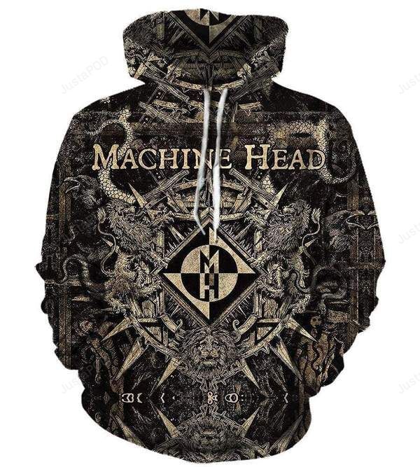 Machine Head 3d All Over Print Hoodie Zip-up Hoodie