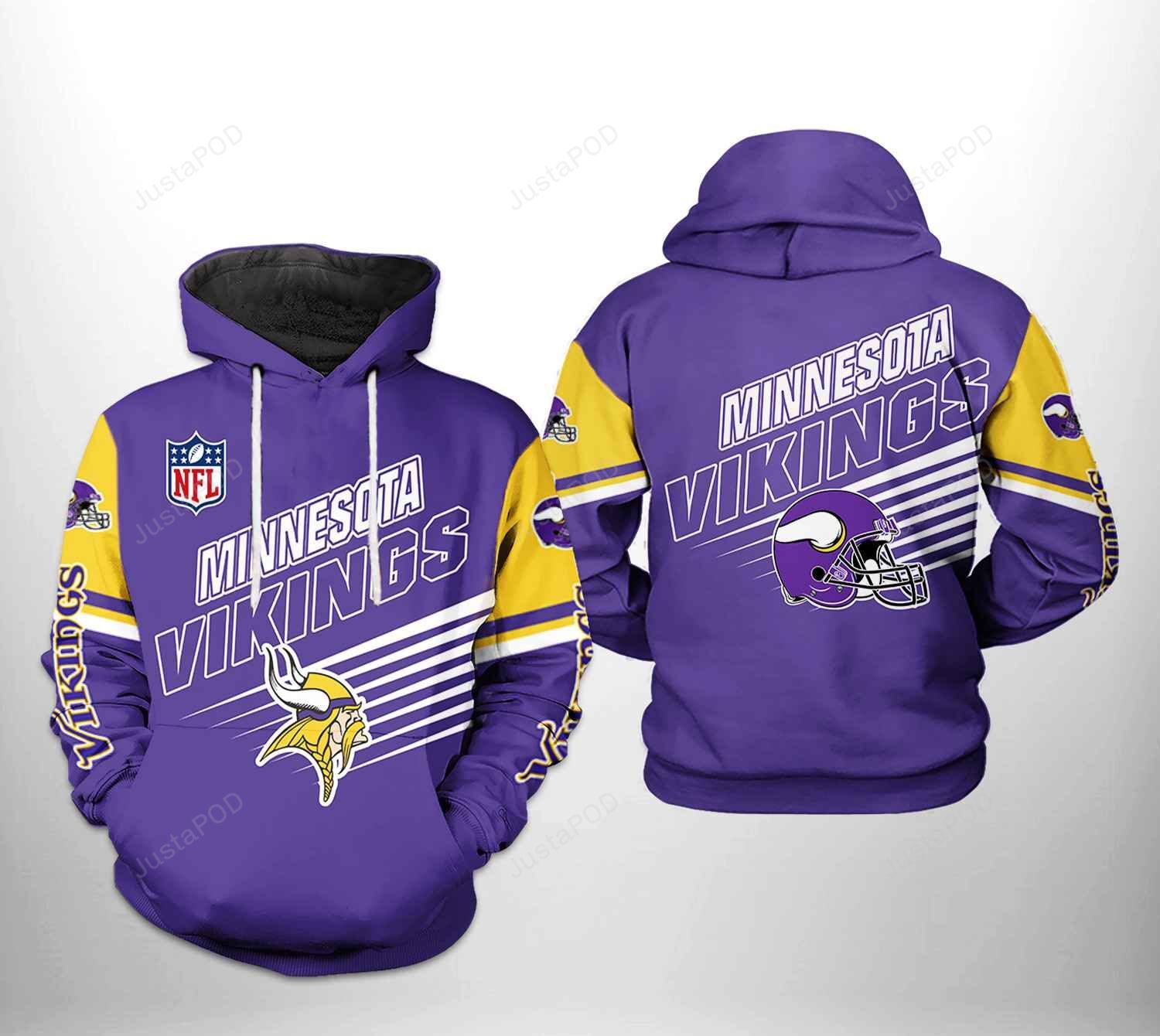 Minnesota Vikings Nfl Team 3d All Over Print Hoodie Zip-up Hoodie-trungten-jsfv6