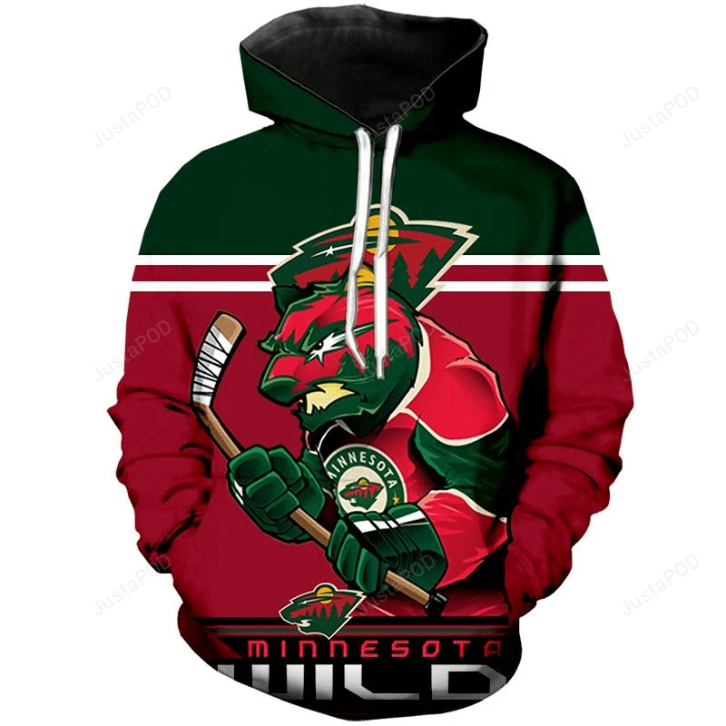 Minnesota Wild 3d All Over Print Hoodie Zip-up Hoodie