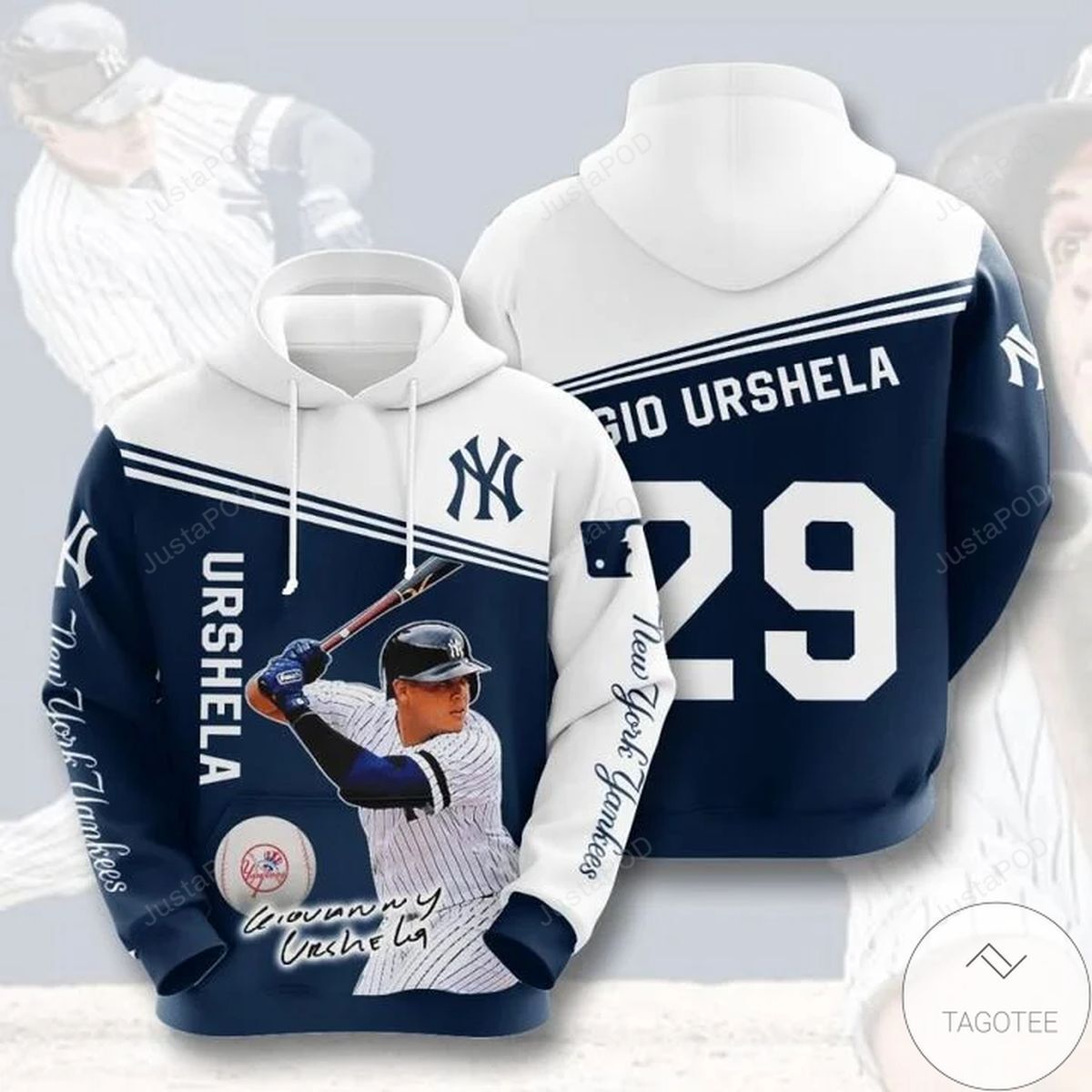 Mlb New York Yankees Giovanny Urshela 3d All Over Print Hoodie Zip-up Hoodie