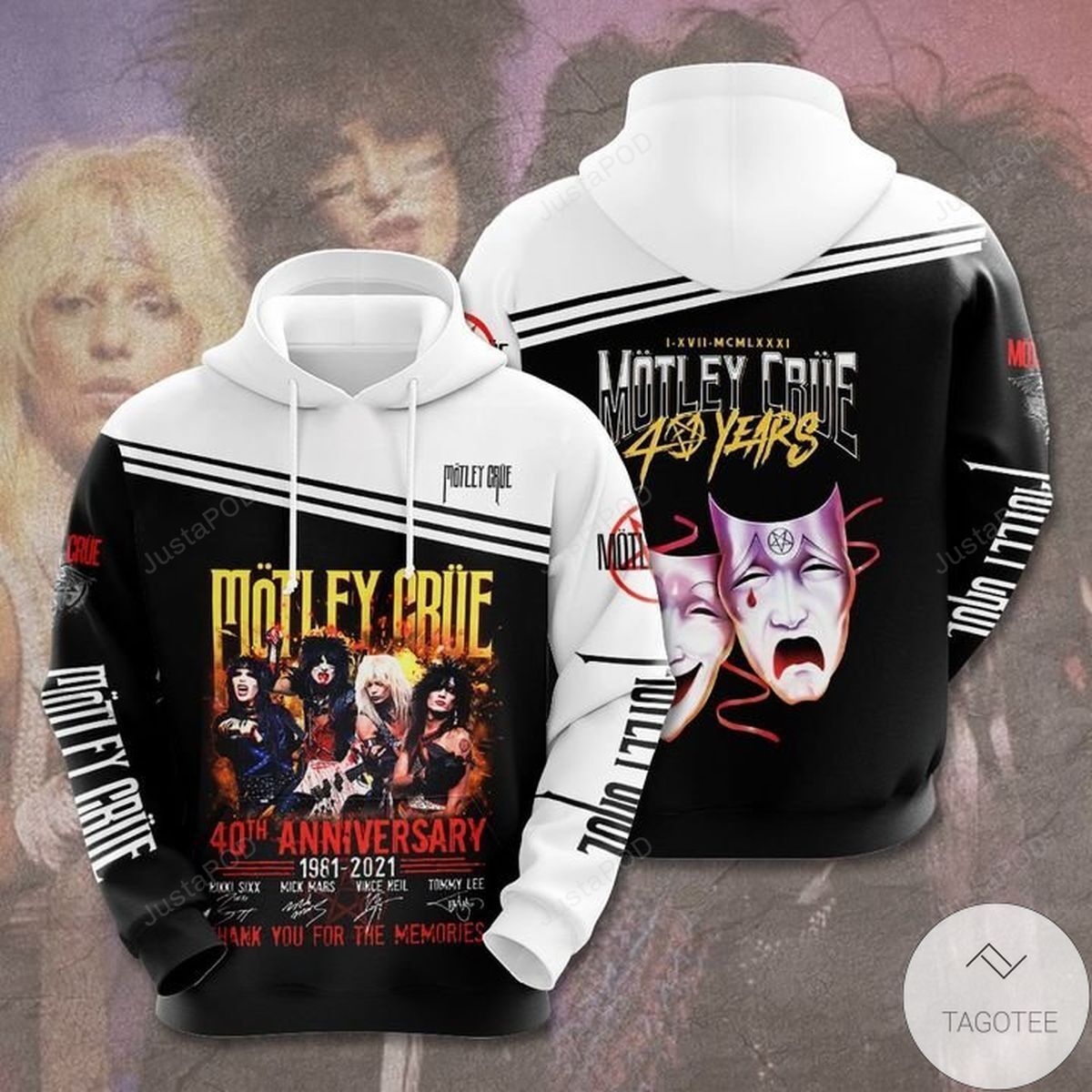 Motley Crue 40th Anniversary 3d All Over Print Hoodie Zip-up Hoodie