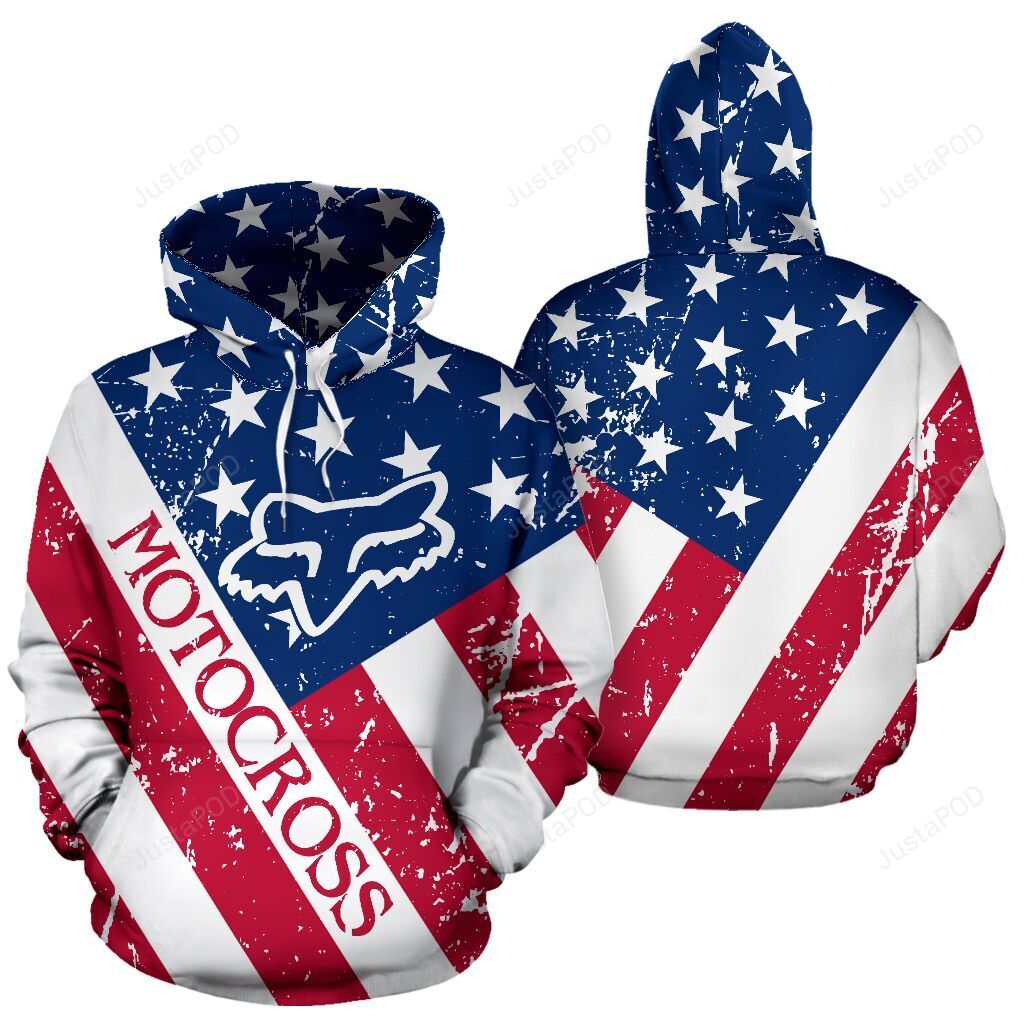 Motocross American Flag Hoodie 3d All Over Print Hoodie Zip-up Hoodie