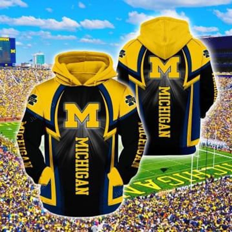 Ncaa- Michigan Wolverines 3d Hoodie Style 08