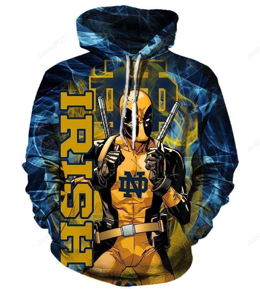 Ncaa- Notre Dame Fighting Irish 3d All Over Print Hoodie Zip-up Hoodie