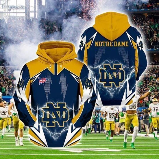 Ncaa- Notre Dame Fighting Irish 3d Hoodie Style 08