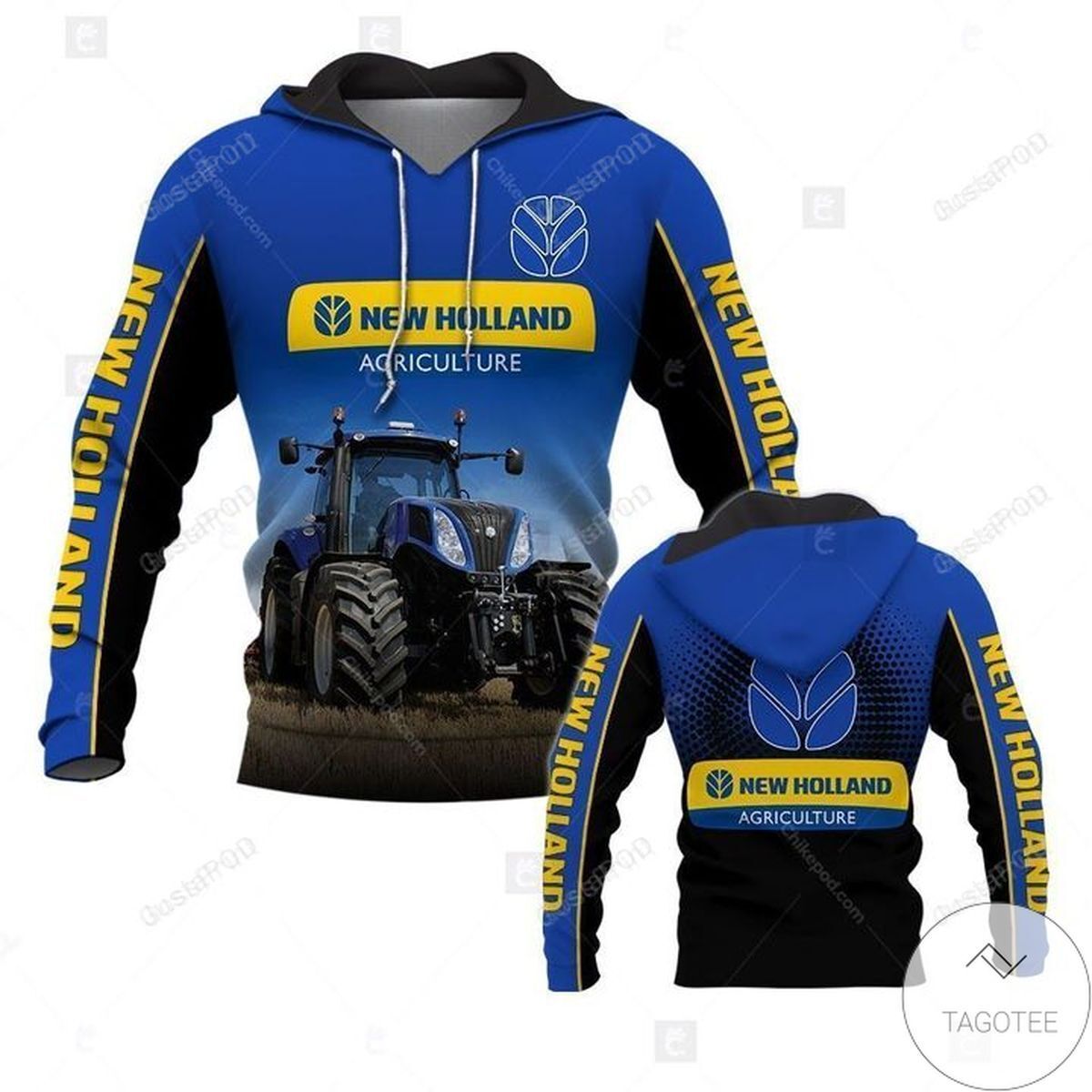 New Holland Agriculture Tractor 3d All Over Print Hoodie Zip-up Hoodie