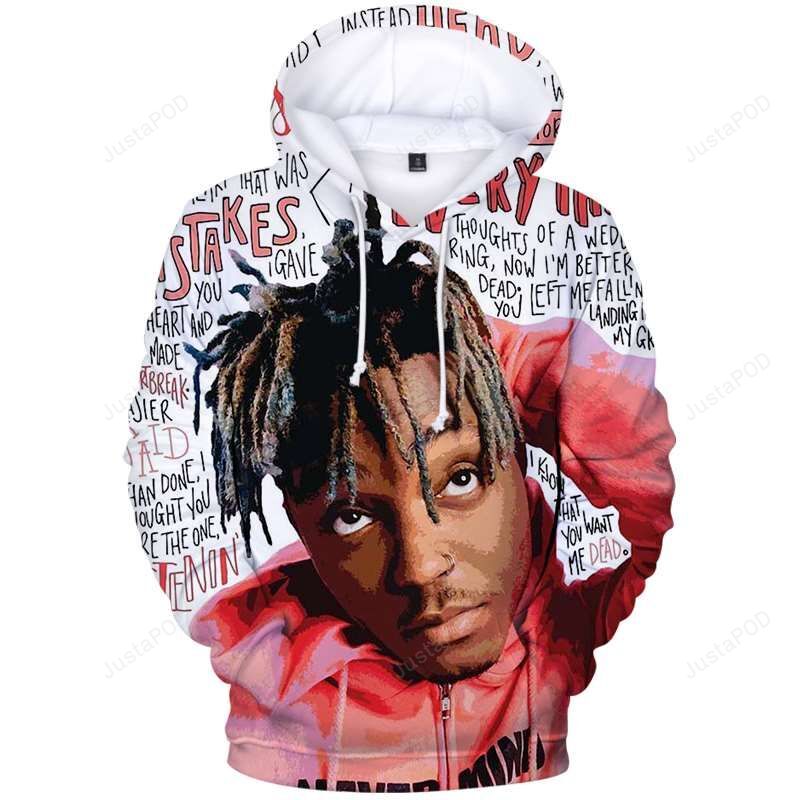 New Juice Wrld For Unisex 3d All Over Print Hoodie Zip-up Hoodie