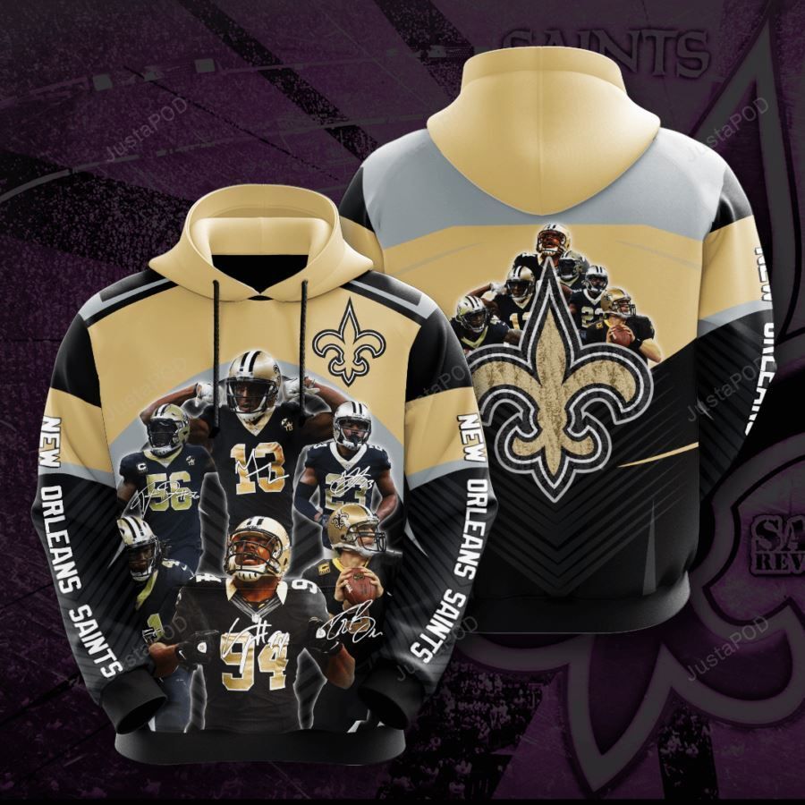 New Orleans Saints 3d All Over Print Hoodie Zip-up Hoodie-trungten-6akxw