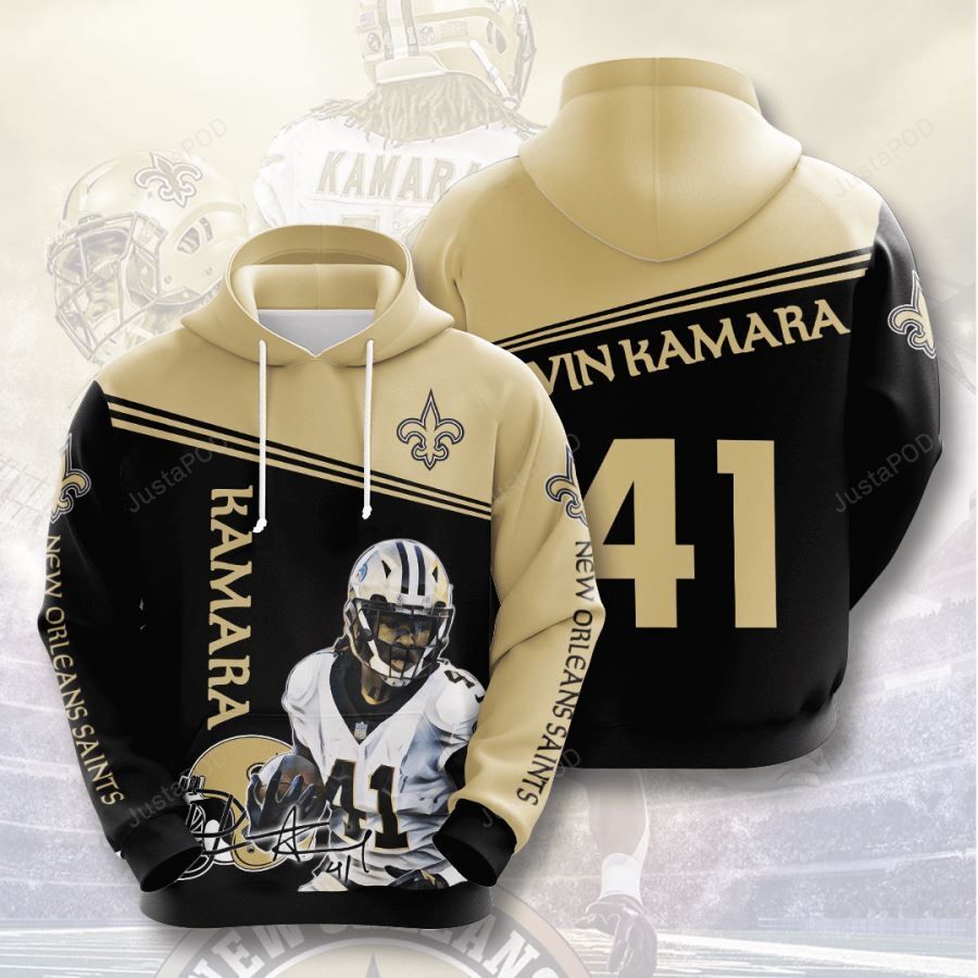 New Orleans Saints Alvin Kamara 3d All Over Print Hoodie Zip-up Hoodie