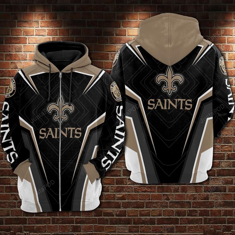 New Orleans Saints Logo 3d All Over Print Hoodie Zip-up Hoodie