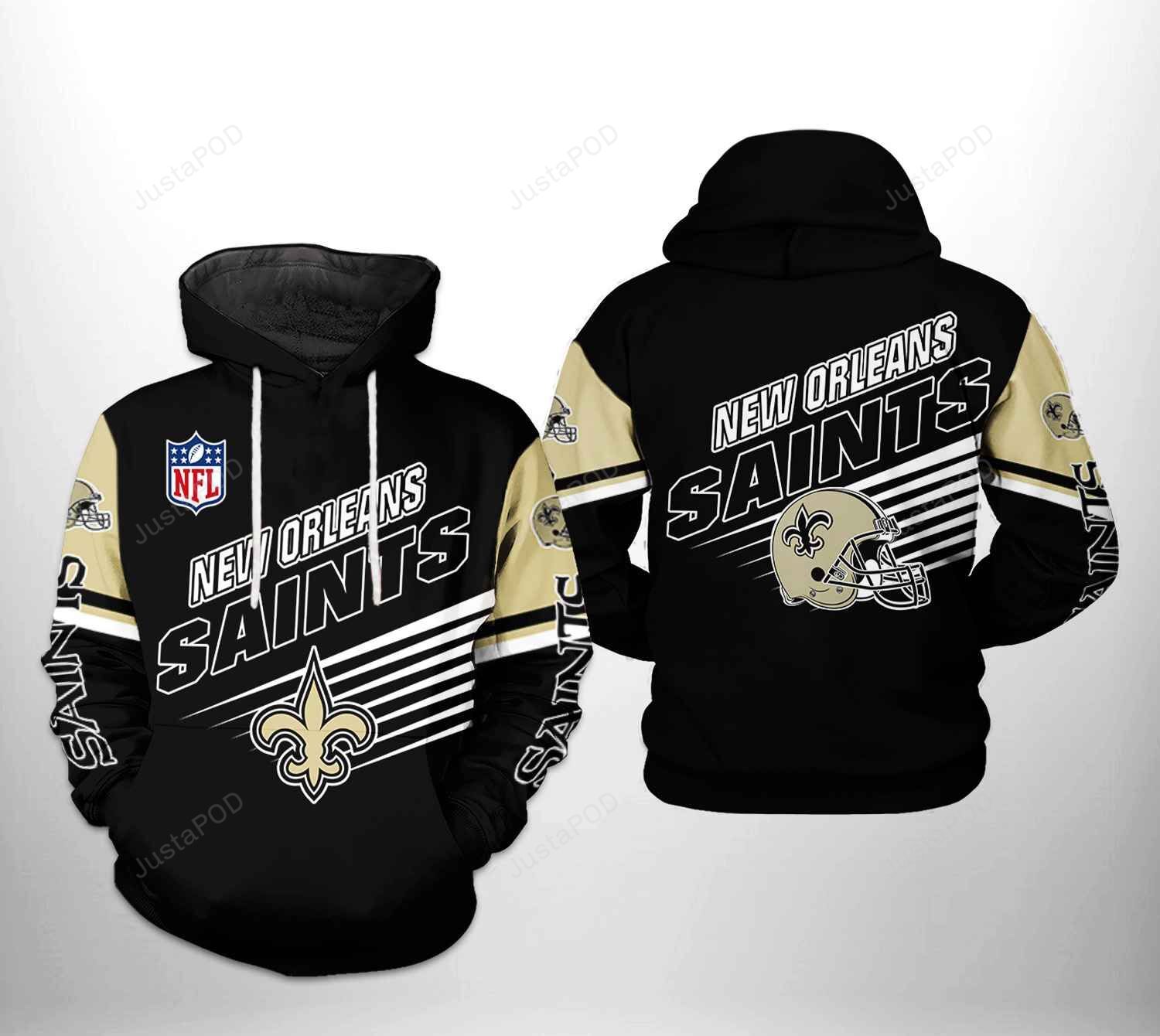 New Orleans Saints Nfl Team 3d All Over Print Hoodie Zip-up Hoodie