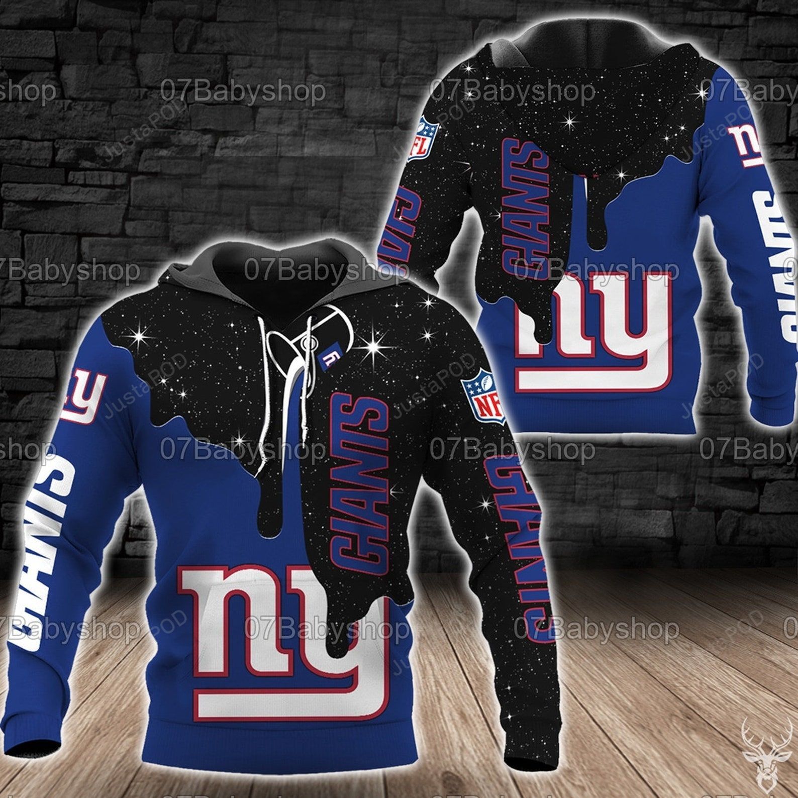 New York Giants 3d All Over Print Hoodie Zip-up Hoodie-trungten-imibv