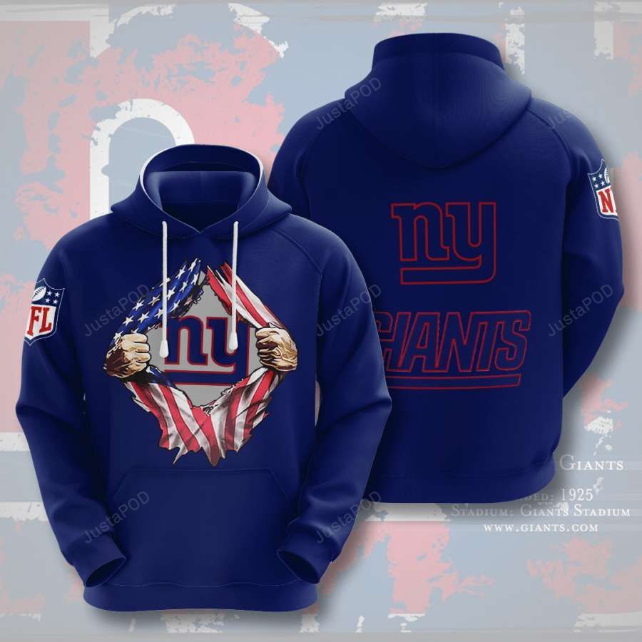 New York Giants 3d All Over Print Hoodie Zip-up Hoodie-trungten-rjc9n