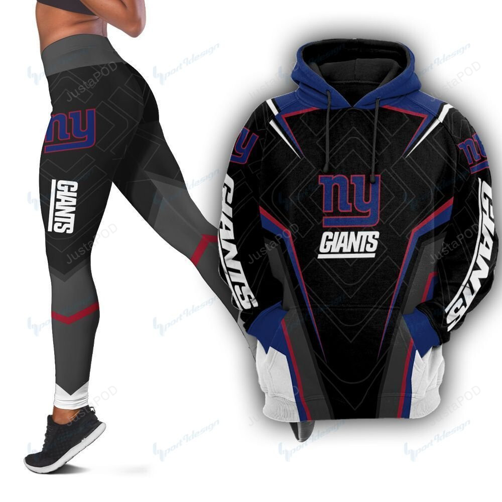 New York Giants Hoodie And Legging All Over Printed