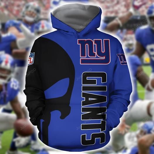 New York Giants Nfl 3d All Over Print Hoodie Zip-up Hoodie