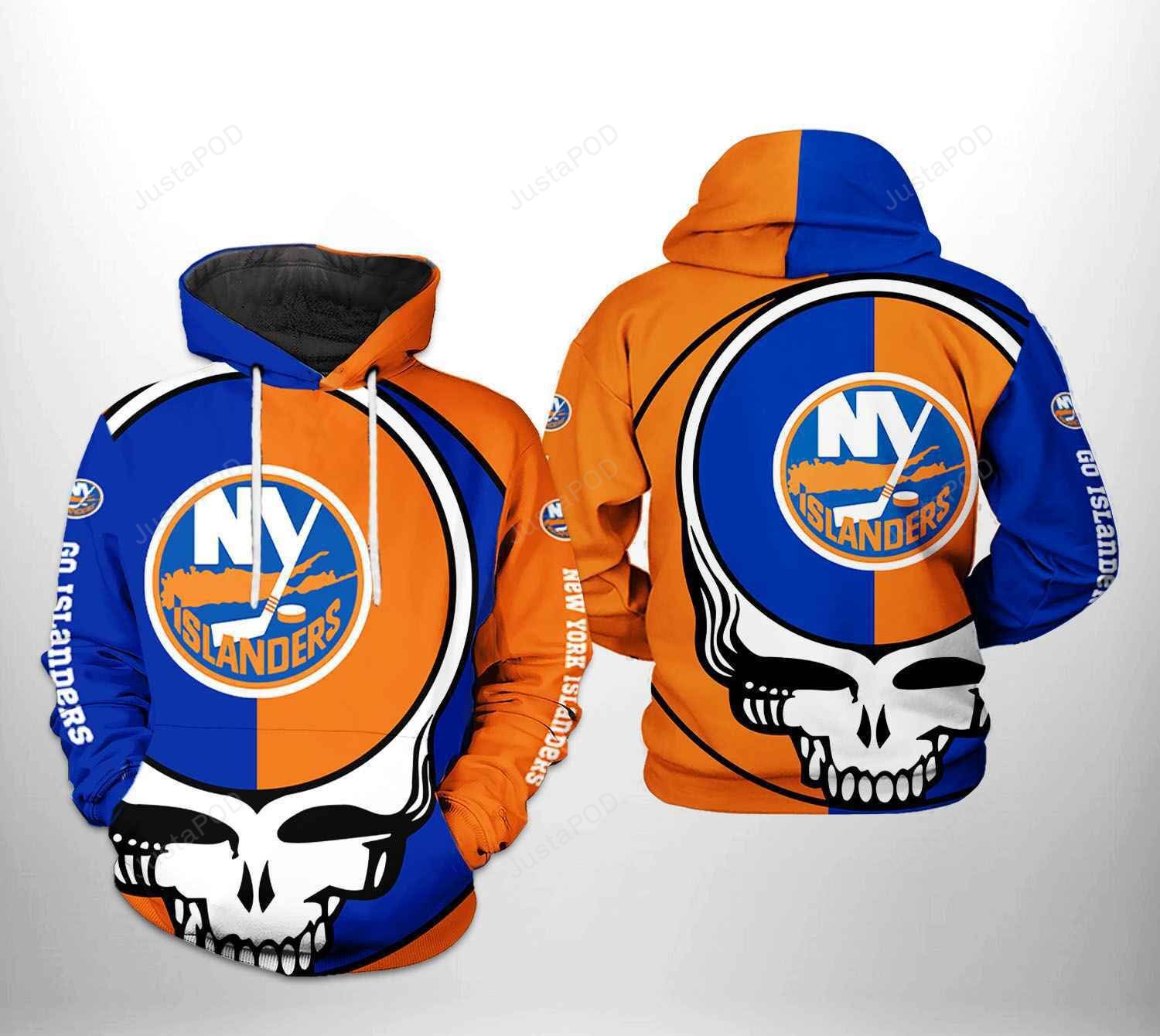 New York Islanders Nhl Grateful Dead 3d All Over Print Hoodie Zip-up Hoodie