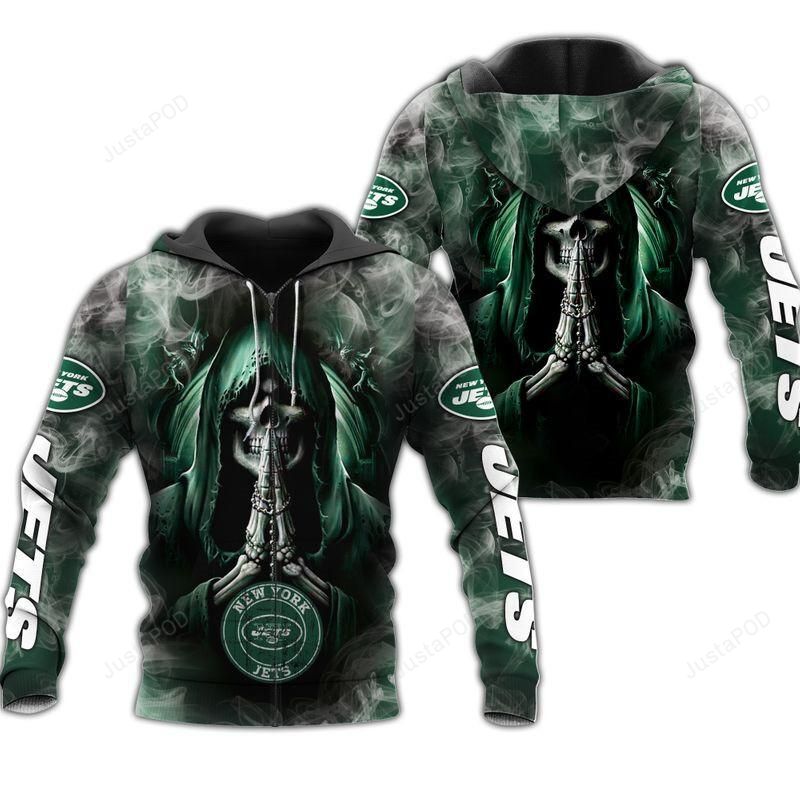 New York Jets 3d All Over Print Hoodie Zip-up Hoodie