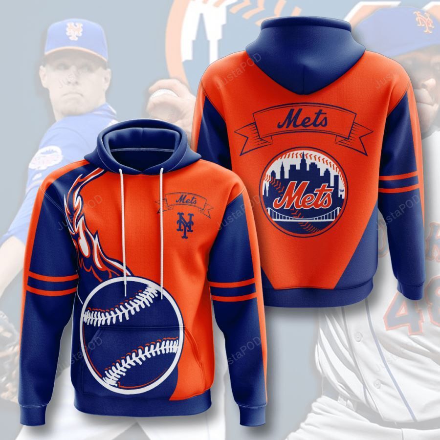 New York Mets 3d All Over Print Hoodie Zip-up Hoodie-trungten-kg48d