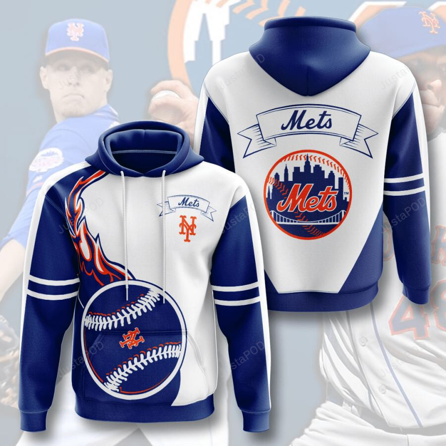 New York Mets 3d All Over Print Hoodie Zip-up Hoodie-trungten-os1uz