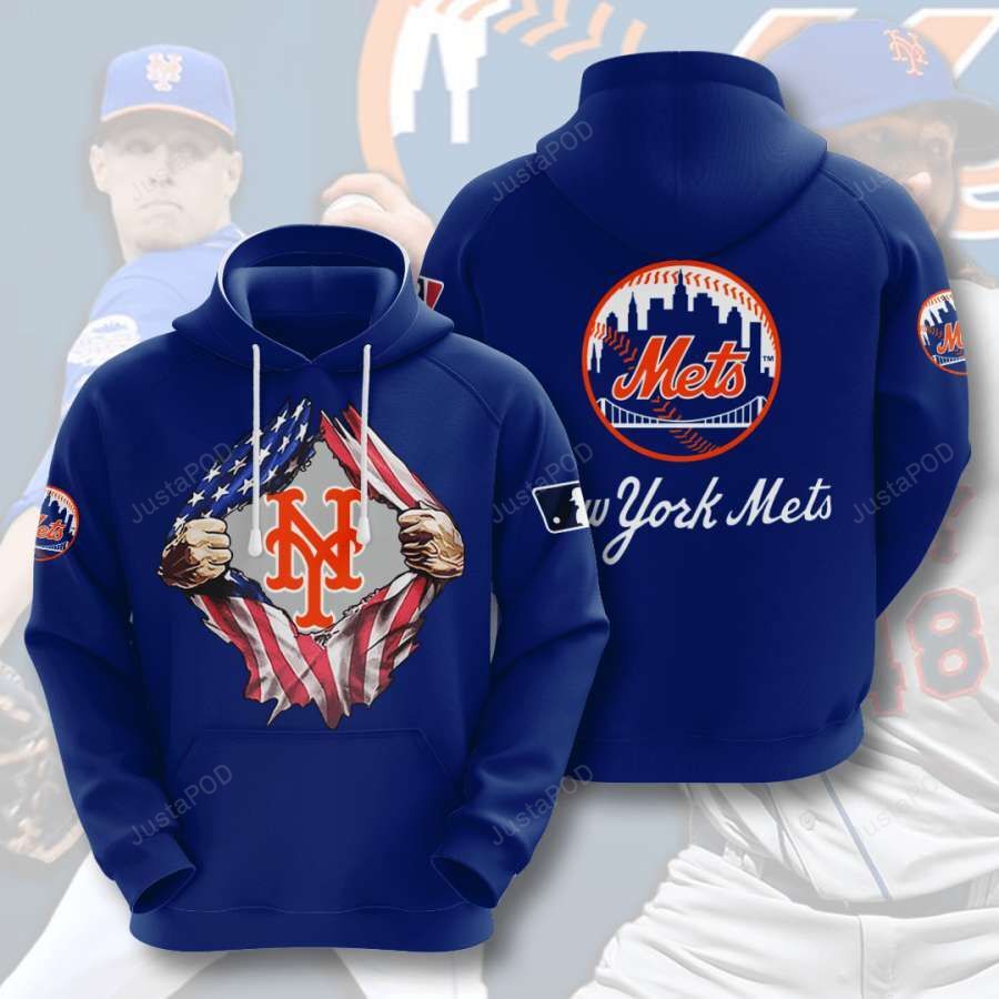 New York Mets 3d All Over Print Hoodie Zip-up Hoodie-trungten-ra4hg