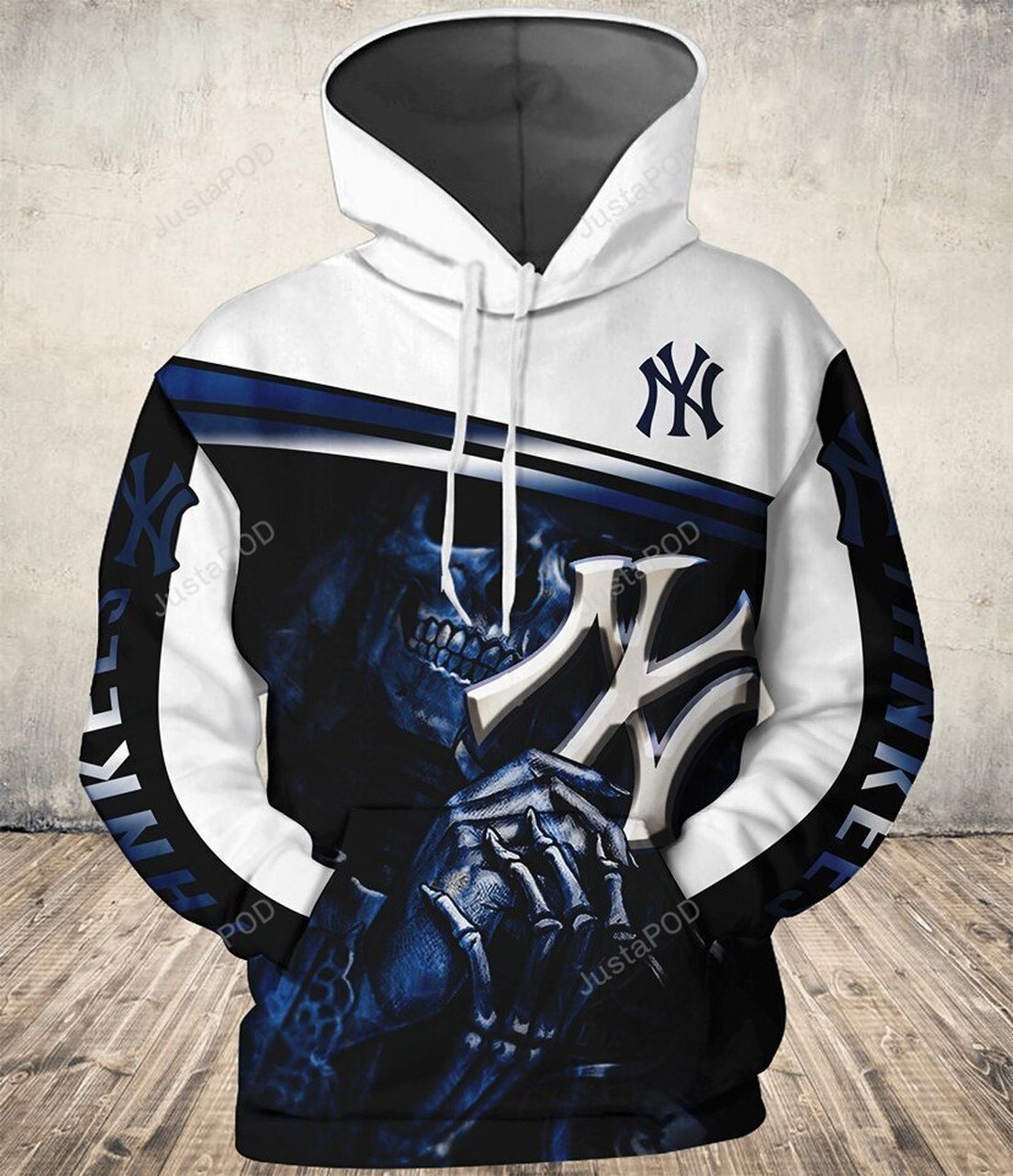 New York Yankees 3d All Over Print Hoodie Zip-up Hoodie-trungten-3u8qj