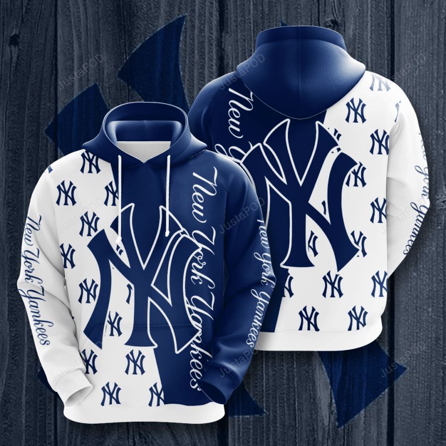 New York Yankees 3d All Over Print Hoodie Zip-up Hoodie-trungten-gjk3b