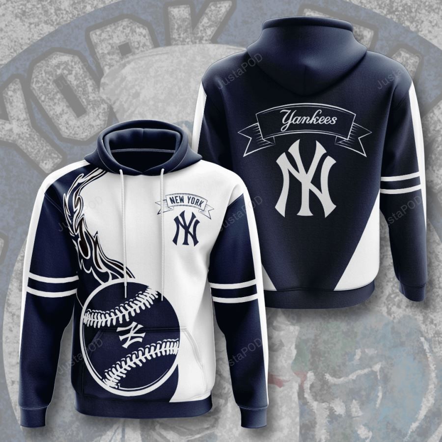 New York Yankees 3d All Over Print Hoodie Zip-up Hoodie-trungten-j9siu