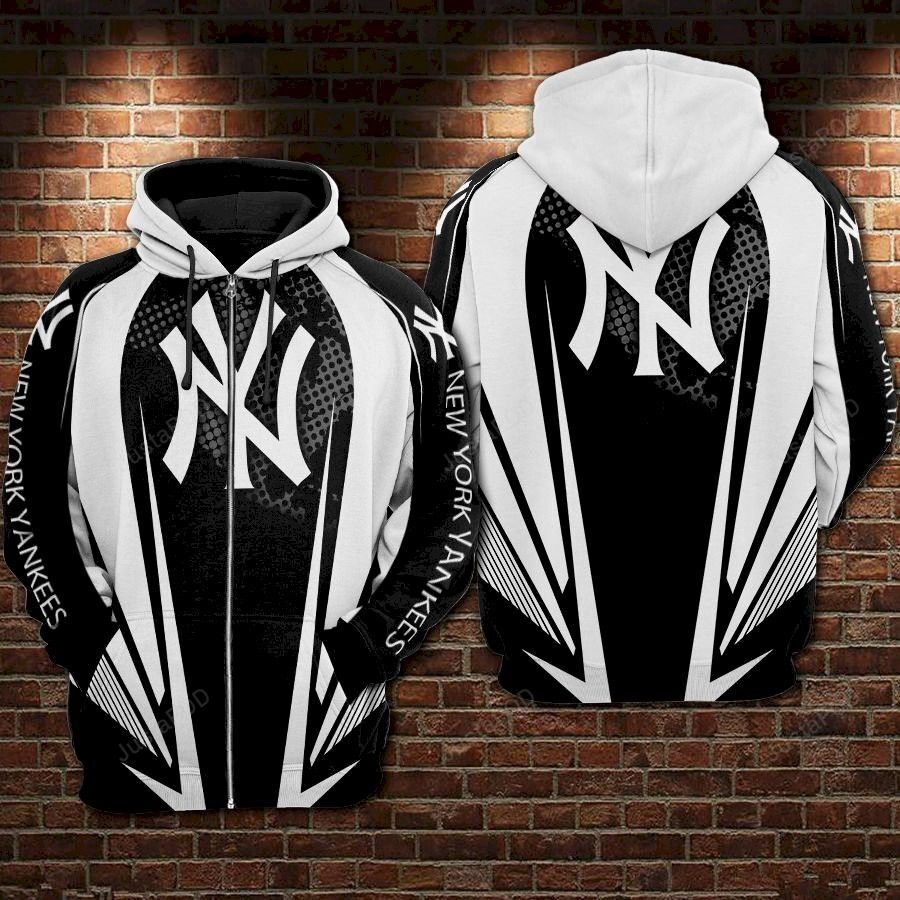 New York Yankees 3d All Over Print Hoodie Zip-up Hoodie-trungten-p23re