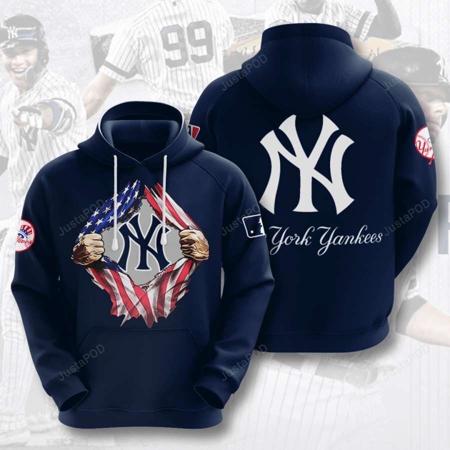 New York Yankees 3d All Over Print Hoodie Zip-up Hoodie-trungten-pi2v9