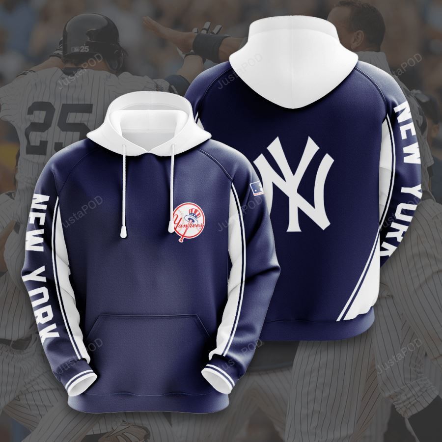 New York Yankees 3d All Over Print Hoodie Zip-up Hoodie-trungten-quytp