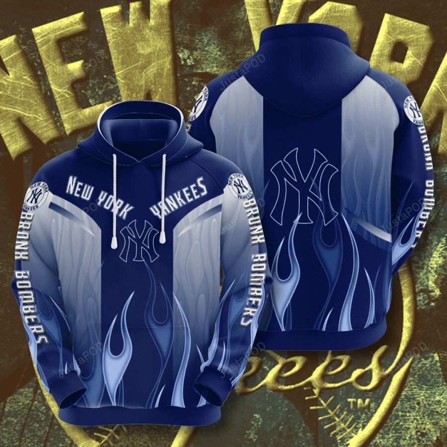 New York Yankees 3d All Over Print Hoodie Zip-up Hoodie-trungten-ve2qb