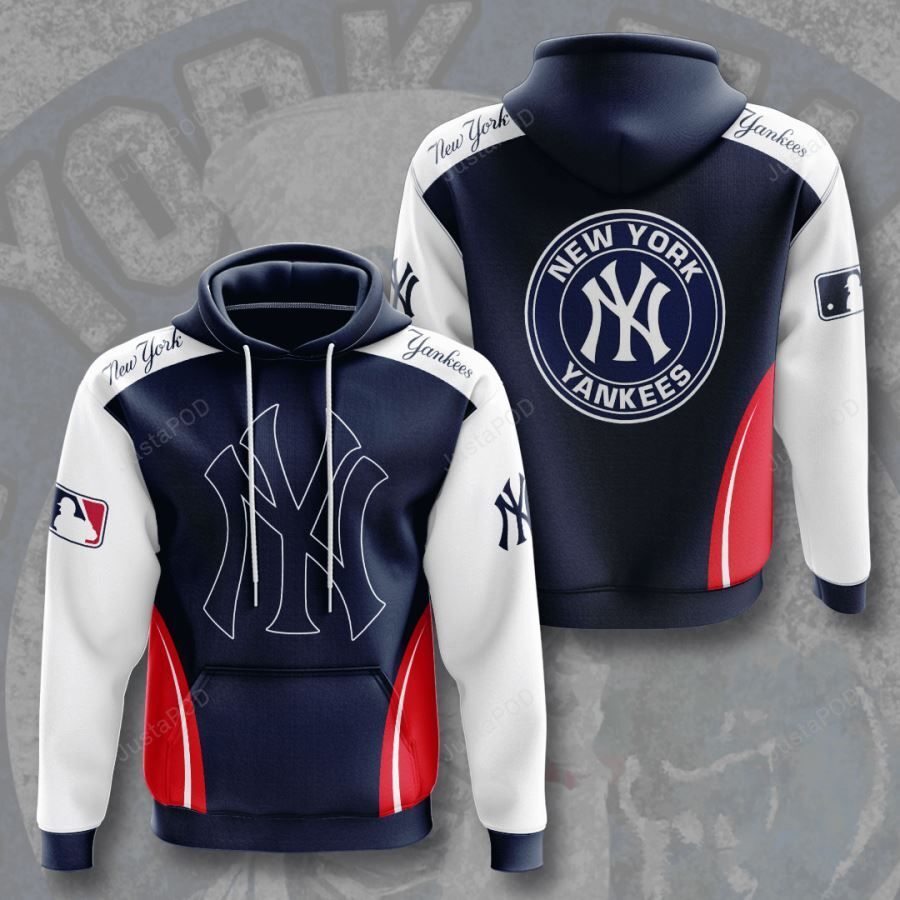 New York Yankees 3d All Over Print Hoodie Zip-up Hoodie-trungten-yz4k5