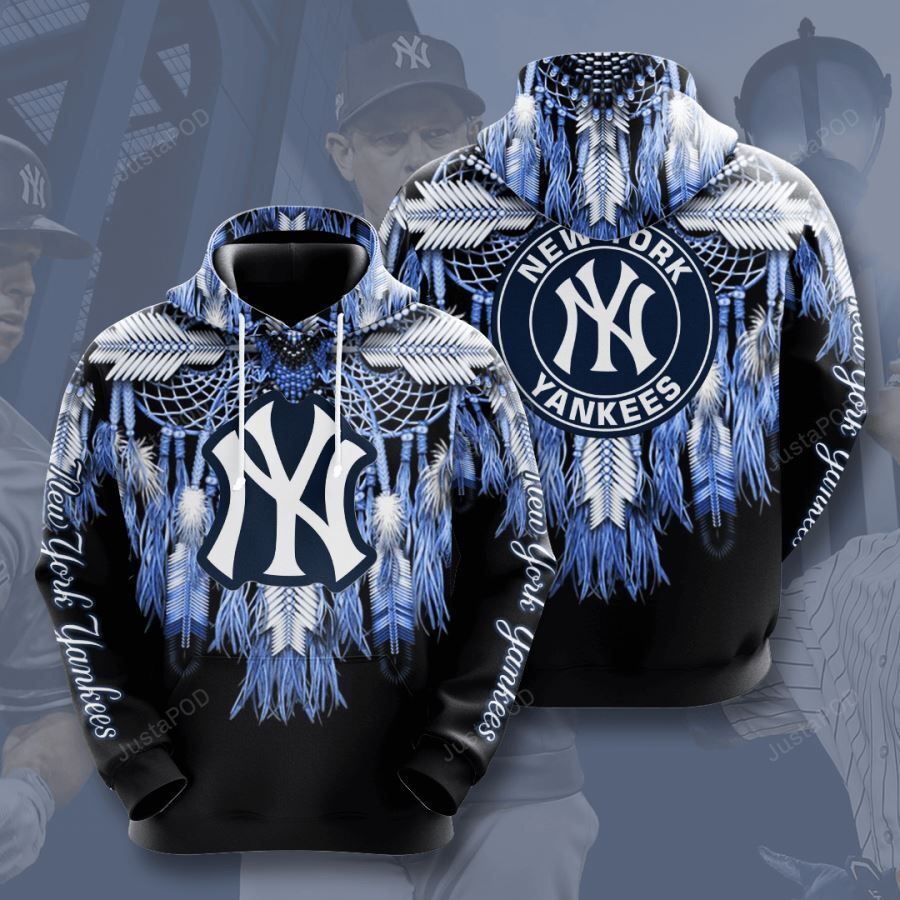 New York Yankees 3d All Over Print Hoodie Zip-up Hoodie